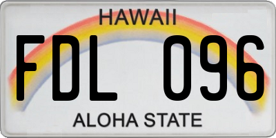 HI license plate FDL096