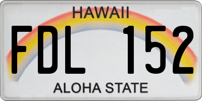 HI license plate FDL152