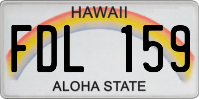 HI license plate FDL159