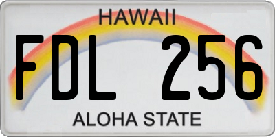 HI license plate FDL256