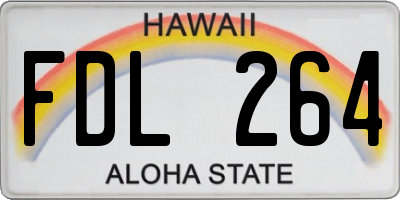 HI license plate FDL264