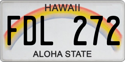HI license plate FDL272