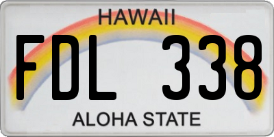 HI license plate FDL338