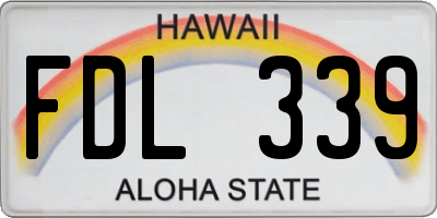 HI license plate FDL339