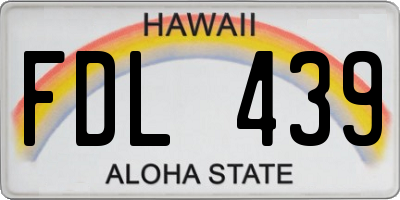 HI license plate FDL439