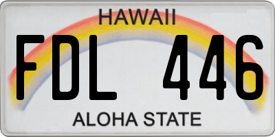 HI license plate FDL446