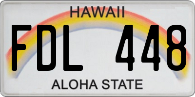 HI license plate FDL448