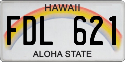 HI license plate FDL621
