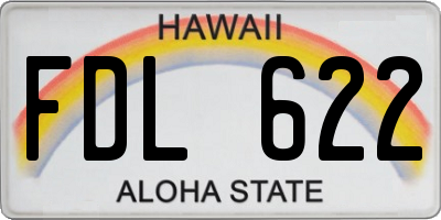 HI license plate FDL622