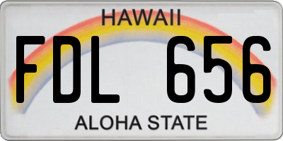 HI license plate FDL656