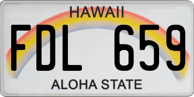 HI license plate FDL659