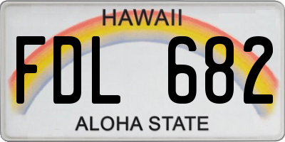 HI license plate FDL682