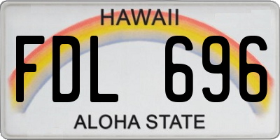 HI license plate FDL696