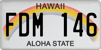 HI license plate FDM146