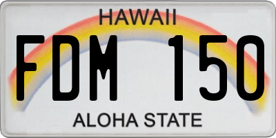 HI license plate FDM150
