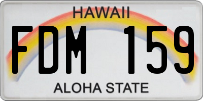 HI license plate FDM159