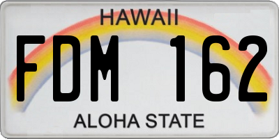 HI license plate FDM162