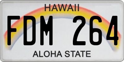 HI license plate FDM264