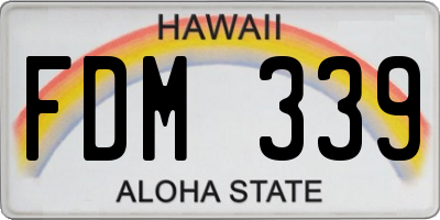 HI license plate FDM339