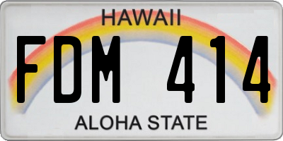 HI license plate FDM414