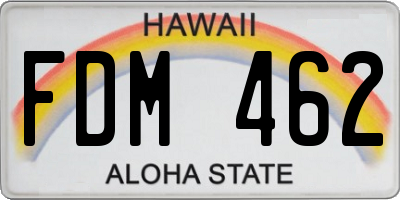 HI license plate FDM462