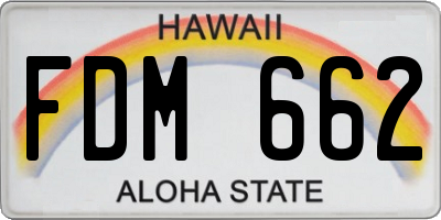 HI license plate FDM662