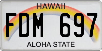 HI license plate FDM697