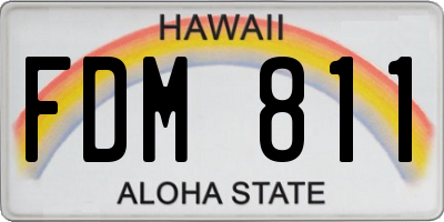 HI license plate FDM811