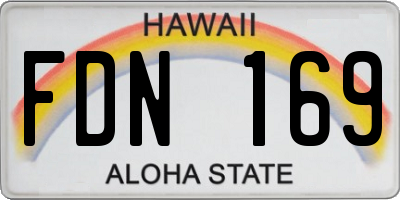HI license plate FDN169
