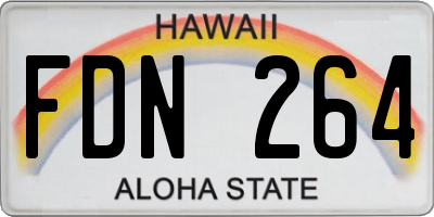HI license plate FDN264