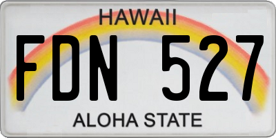 HI license plate FDN527