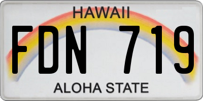HI license plate FDN719