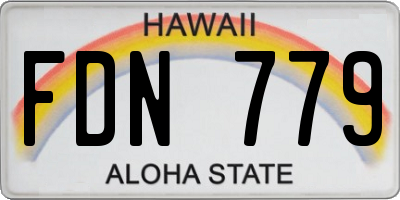 HI license plate FDN779
