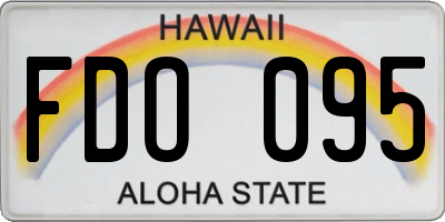 HI license plate FDO095