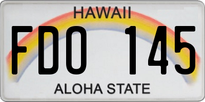HI license plate FDO145