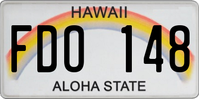 HI license plate FDO148
