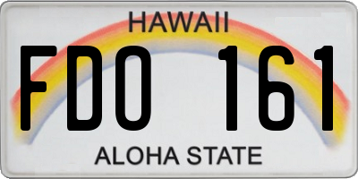 HI license plate FDO161