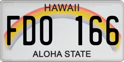 HI license plate FDO166