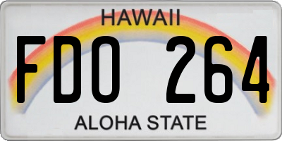HI license plate FDO264