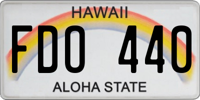 HI license plate FDO440