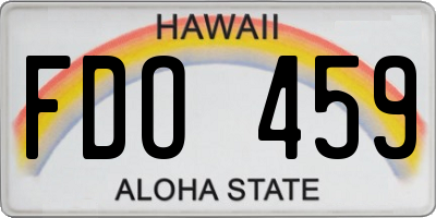 HI license plate FDO459