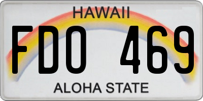 HI license plate FDO469