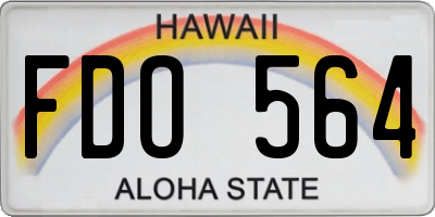 HI license plate FDO564