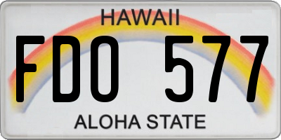 HI license plate FDO577