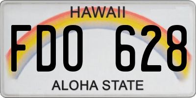 HI license plate FDO628