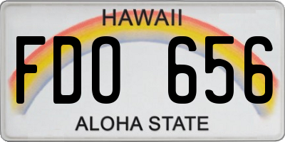 HI license plate FDO656