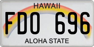 HI license plate FDO696