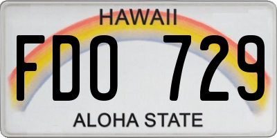 HI license plate FDO729
