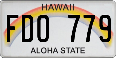 HI license plate FDO779