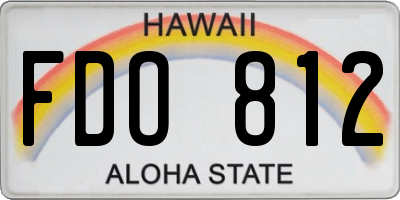 HI license plate FDO812
